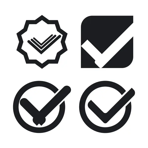 Logo Vektörü Simgesi Şablonu Illustraton 'u Kontrol Et