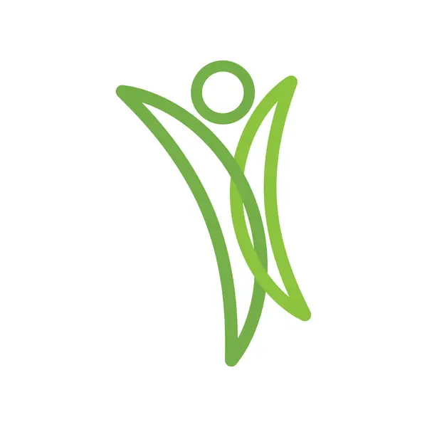 Sağlıklı yaşam logosu vektör şablonu çizimi