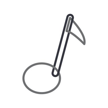 Müzik Logosu Vektörü Simge Şablonu İllüstrasyonu