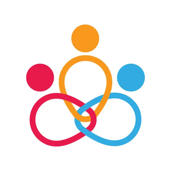 Topluluk Logosu Vektörü Simge Şablonu İllüstrasyonu