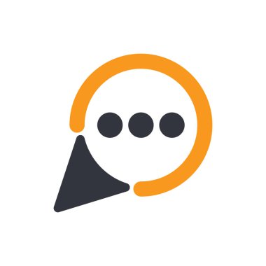 Sohbet Logosu Vektör Simgesi Şablonu İllüstrasyonu