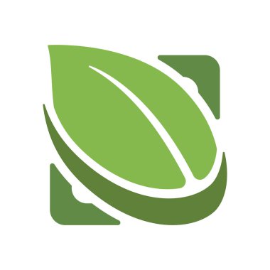 Eko Ağacı Yaprak Logo Şablonu İllüstrasyonu