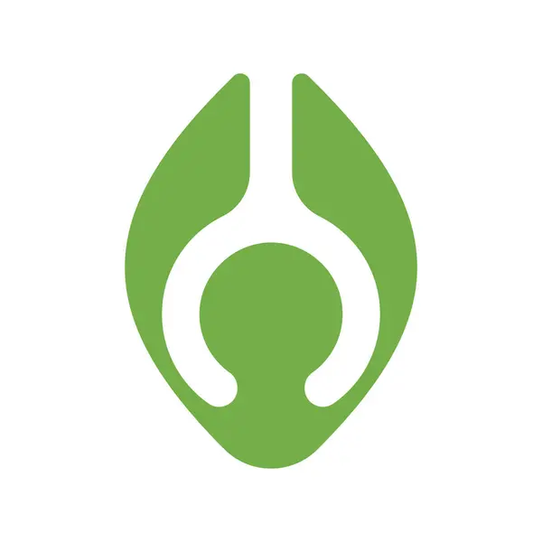 Eko Ağacı Yaprak Logo Şablonu İllüstrasyonu