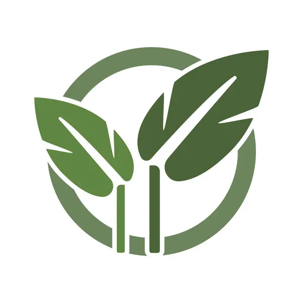 Eko Ağacı Yaprak Logo Şablonu İllüstrasyonu
