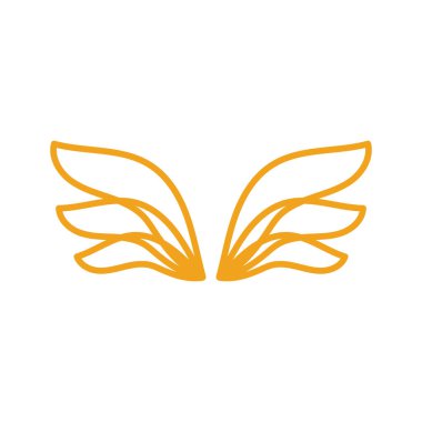 Kanat Logo Vektörü Simge Şablonu İllüstrasyonu