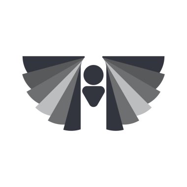 Kanat Logo Vektörü Simge Şablonu İllüstrasyonu