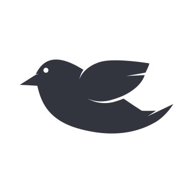 Kuş Logosu Vektör Simgesi Şablonu İllüstrasyonu