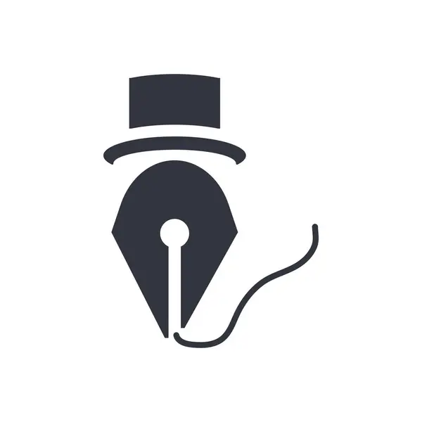 Kalem Logosu Vektörü Simge Şablonu İllüstrasyonu