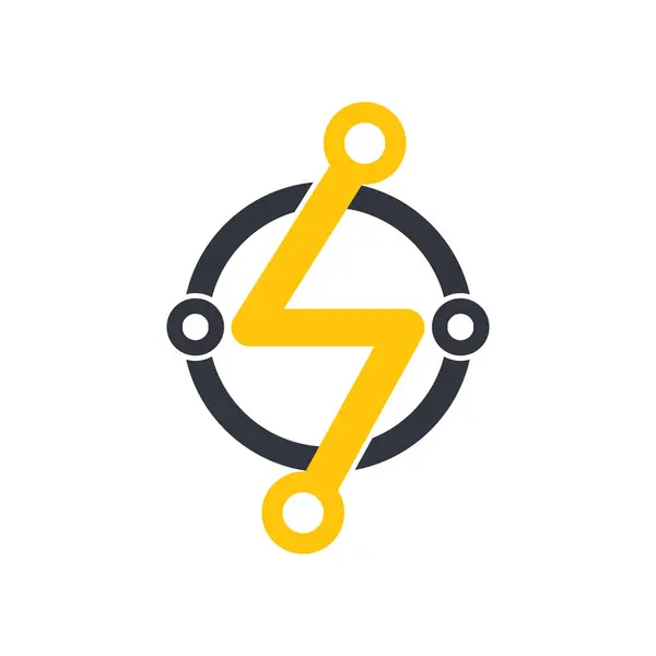 Şimşek Logo Vektörü Simge Şablonu İllüstrasyonu