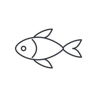 Balık Logosu Vektör Simgesi Şablonu İllüstrasyonu