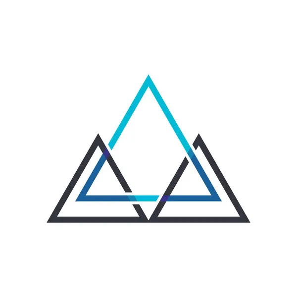 Basit Dağ Logo Vektörü Simge Şablonu İllüstrasyonu