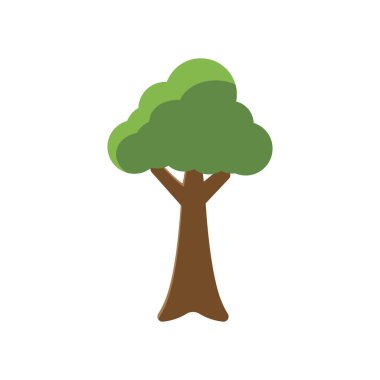 Karikatür Ağacı Logo Vektörü Simge Şablonu İllüstrasyonu