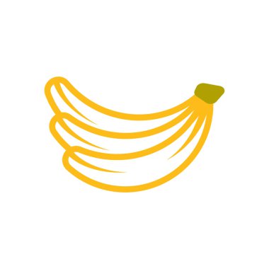 Muz logo vektör şablonu çizimi