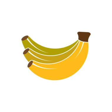 Muz logo vektör şablonu çizimi