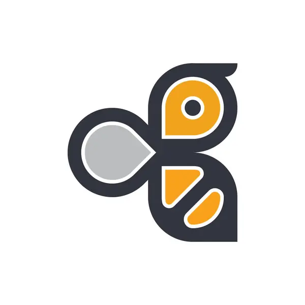 Arı Logo Vektörü Simge Şablonu İllüstrasyonu