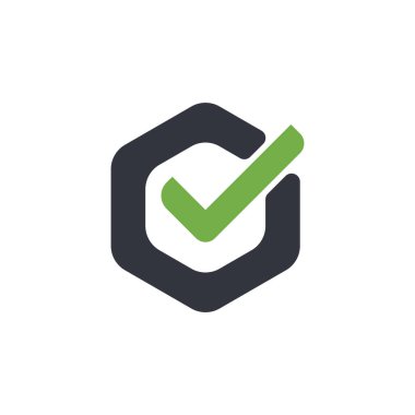 İşaretli Logo Vektör Simgesi Şablonu Resmini Kontrol Et