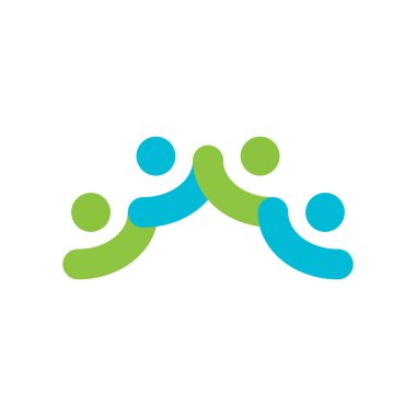 İletişim Logosu Vektörü Simge Şablonu İllüstrasyonu