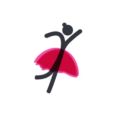 Dans Logosu Vektörü Simge Şablonu İllüstrasyonu