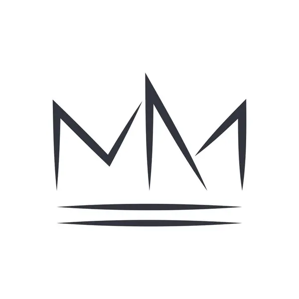 Crown Logo Vektörü Simge Şablonu İllüstrasyonu