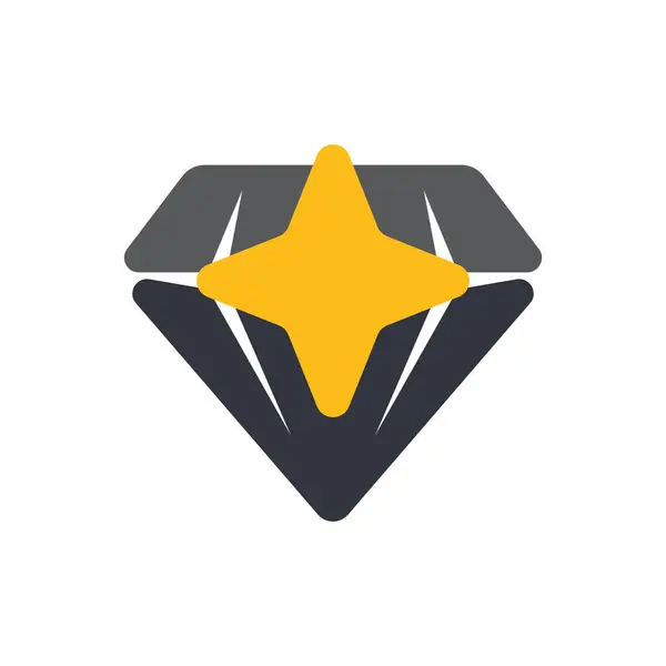 Elmas Logo Vektörü Simge Şablonu İllüstrasyonu