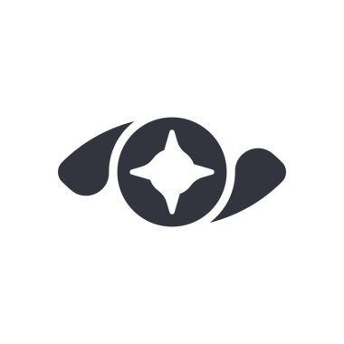 Göz Logosu Vektörü Simge Şablonu İllüstrasyonu