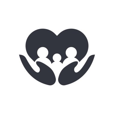 Aile Bakımı Logo Vektörü Simge Şablonu İllüstrasyonu