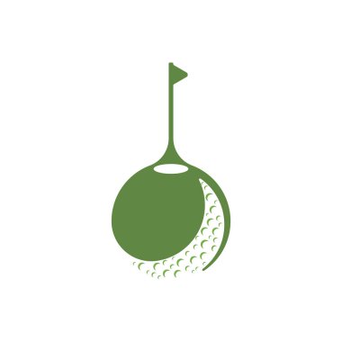 Golf Logo Vektörü Simge Şablonu İllüstrasyonu