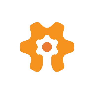 Gear Logo Vektörü Simge Şablonu İllüstrasyonu