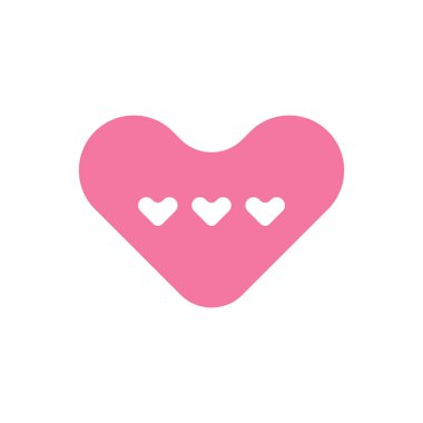 Aşk Logo Vektörü Simge Şablonu İllüstrasyonu