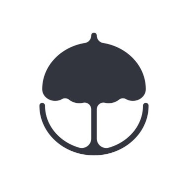 Şemsiye Logo Vektörü Simge Şablonu İllüstrasyonu