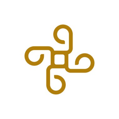 Çiçek Logo Vektörü Simge Şablonu İllüstrasyonu