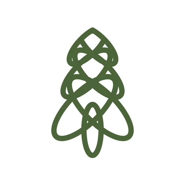 Çam Ağacı Logo Vektörü Simge Şablonu İllüstrasyonu