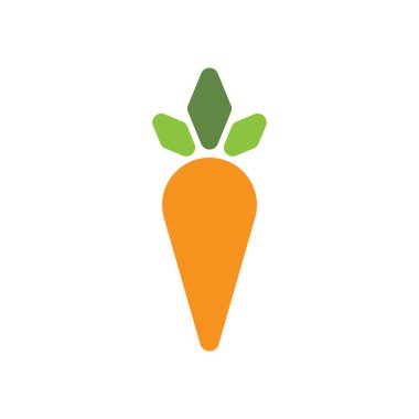 Havuç Logo Vektörü Simge Şablonu İllüstrasyonu