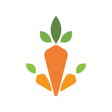 Havuç Logo Vektörü Simge Şablonu İllüstrasyonu