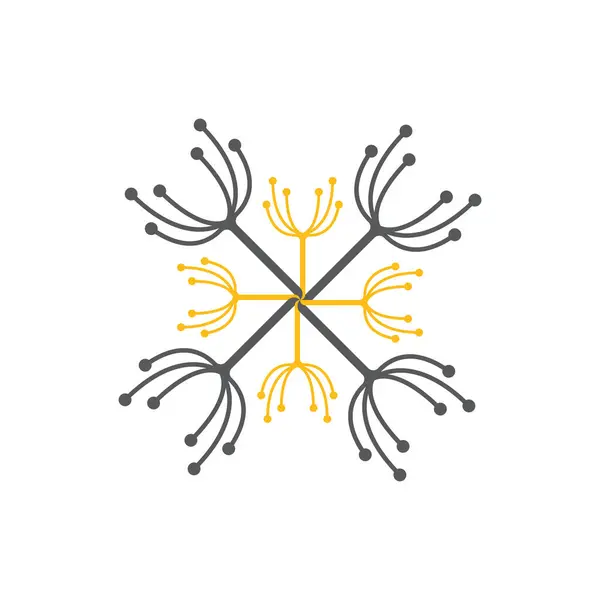 Karahindiba Çiçeği Logo Vektörü Simge Şablonu İllüstrasyonu