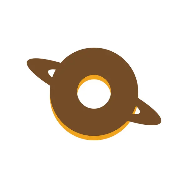 Donut Logo Vektörü Simge Şablonu İllüstrasyonu