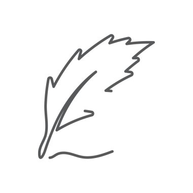 Feather Logo Vektörü Simge Şablonu İllüstrasyonu