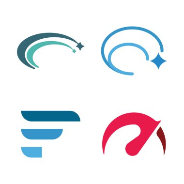 Daha Hızlı Logo Vektörü Simge Şablonu İllüstrasyonu