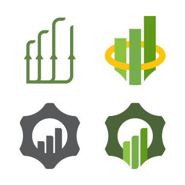 Finans Logosu Vektör Simgesi Şablonu İllüstrasyonu