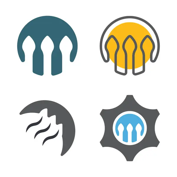 Dam Logo Vektörü Simge Şablonu İllüstrasyonu