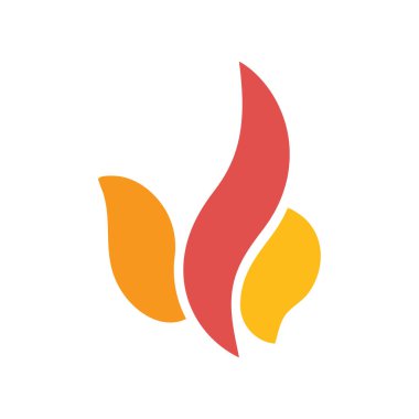 Flame Logo Vektörü Simge Şablonu İllüstrasyonu