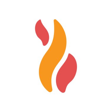 Flame Logo Vektörü Simge Şablonu İllüstrasyonu