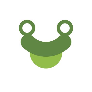 Kurbağa Logosu Vektör Simgesi Şablonu İllüstrasyonu