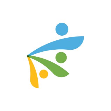 Topluluk Logosu Vektörü Simge Şablonu İllüstrasyonu