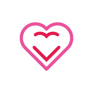 Aşk Logo Vektörü Simge Şablonu İllüstrasyonu
