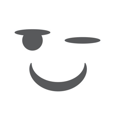 Gülümseyen Logo Vektörü Simge Şablonu İllüstrasyonu