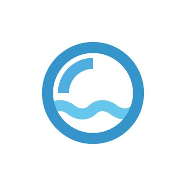 Çamaşır Logosu Vektörü Simge Şablonu İllüstrasyonu