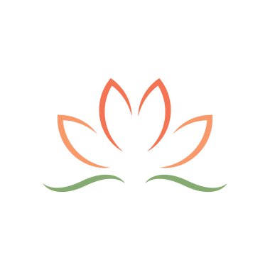 Lotus Logo Vektörü Simge Şablonu İllüstrasyonu