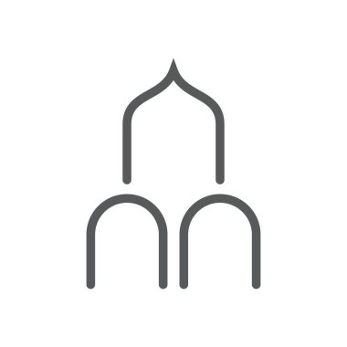 Cami Logo Vektörü Simge Şablonu İllüstrasyonu