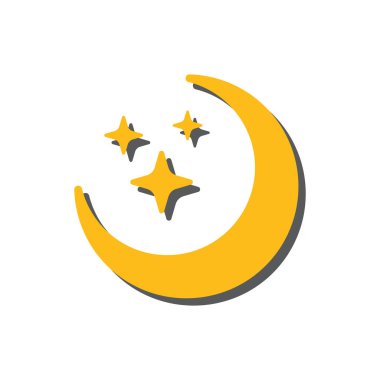 Ay Logo Vektörü Simge Şablonu İllüstrasyonu